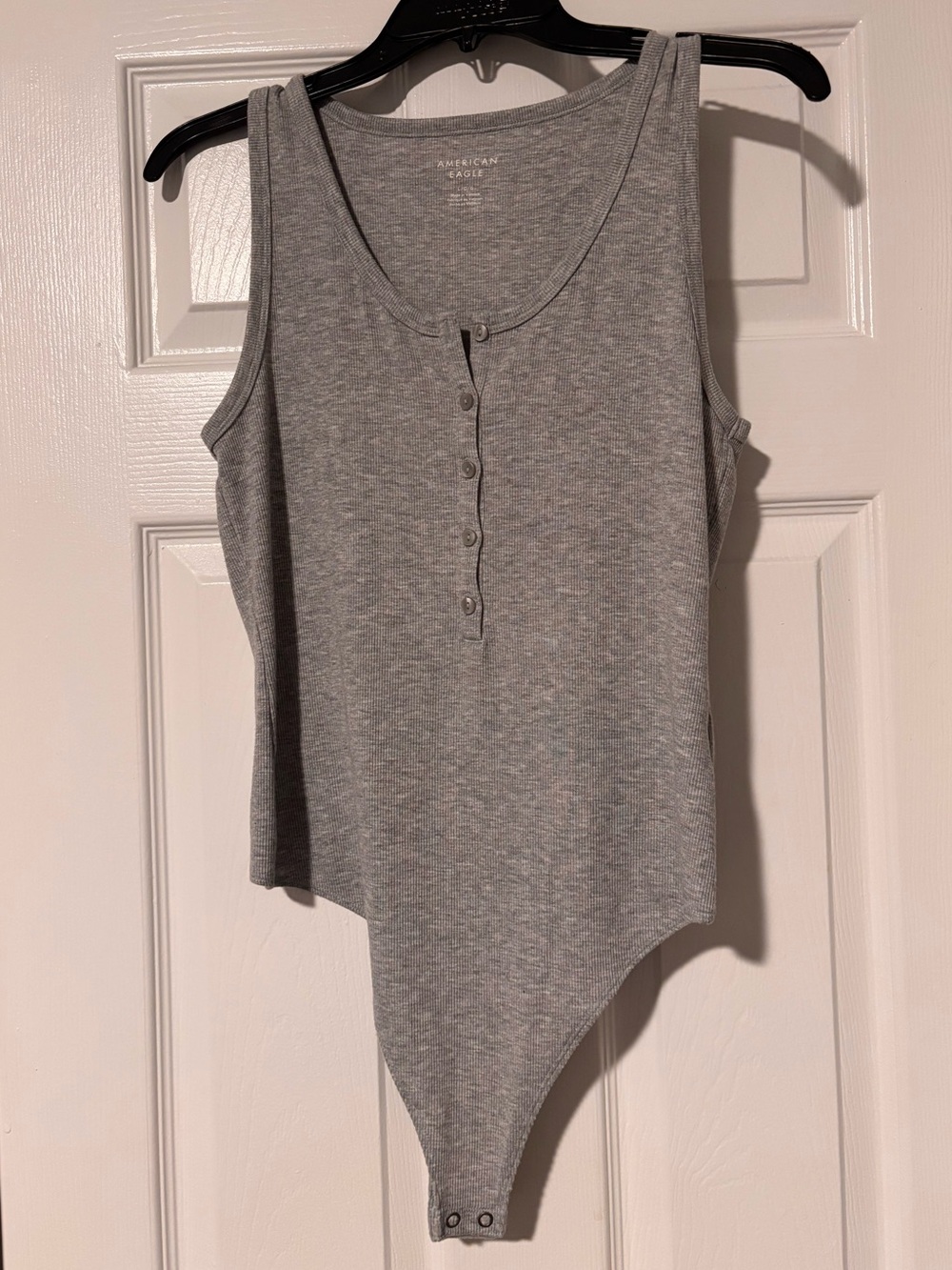 American Eagle Outfitters Ribbed Henley Tank Bodysuit